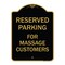 Signmission Designer Series Sign-For Massage Customers, Black & Gold Aluminum Sign, 18" x 24", BG-1824-23946 A-DES-BG-1824-23946 - alternate 1